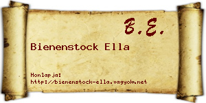 Bienenstock Ella névjegykártya