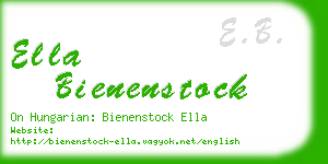 ella bienenstock business card